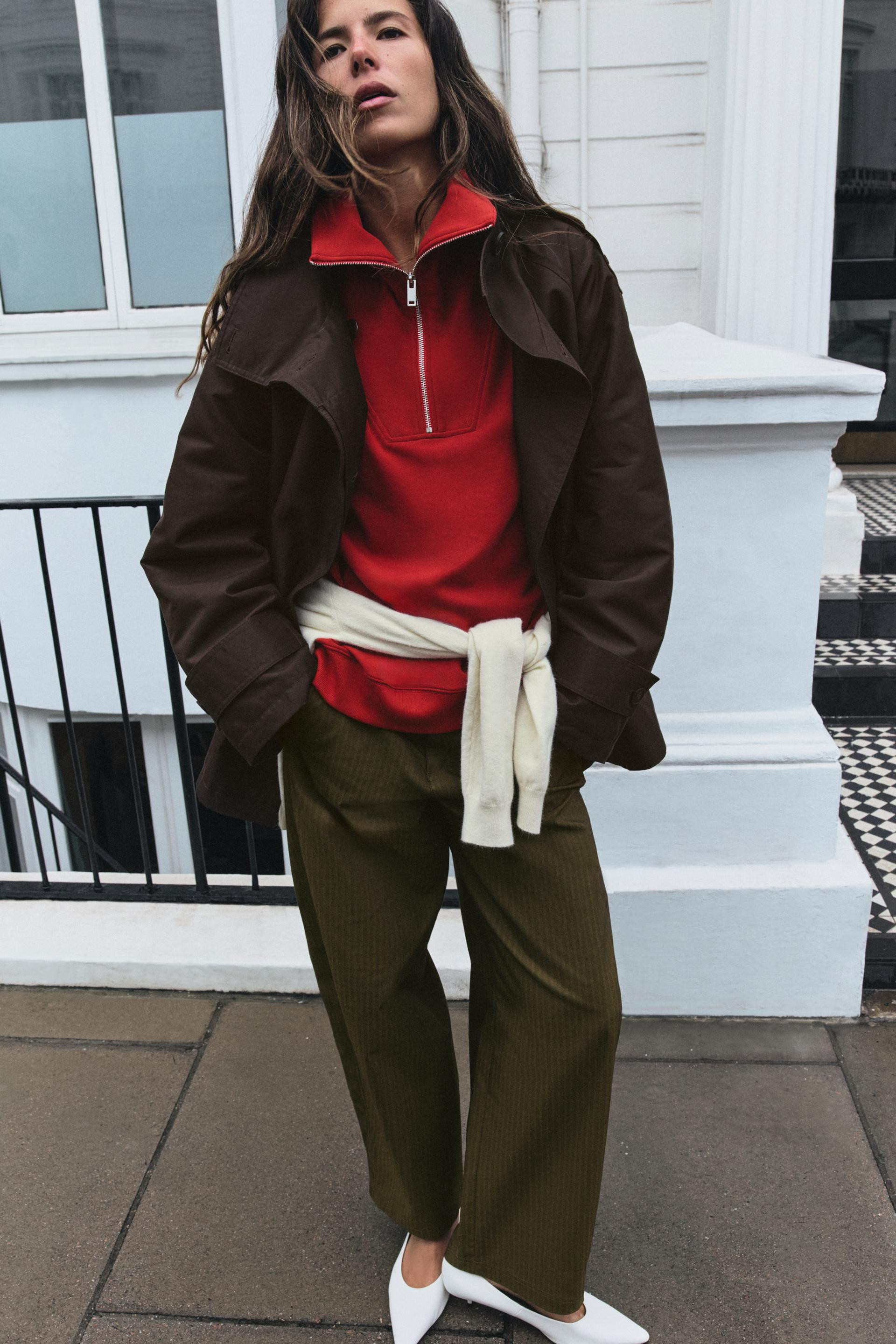 HIGH-COLLAR TRENCH COAT WITH BELT | Zara FR