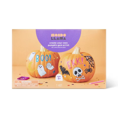 Halloween Craft Gem Art Pumpkin Decorating Kit - Mondo Llama™ | Target