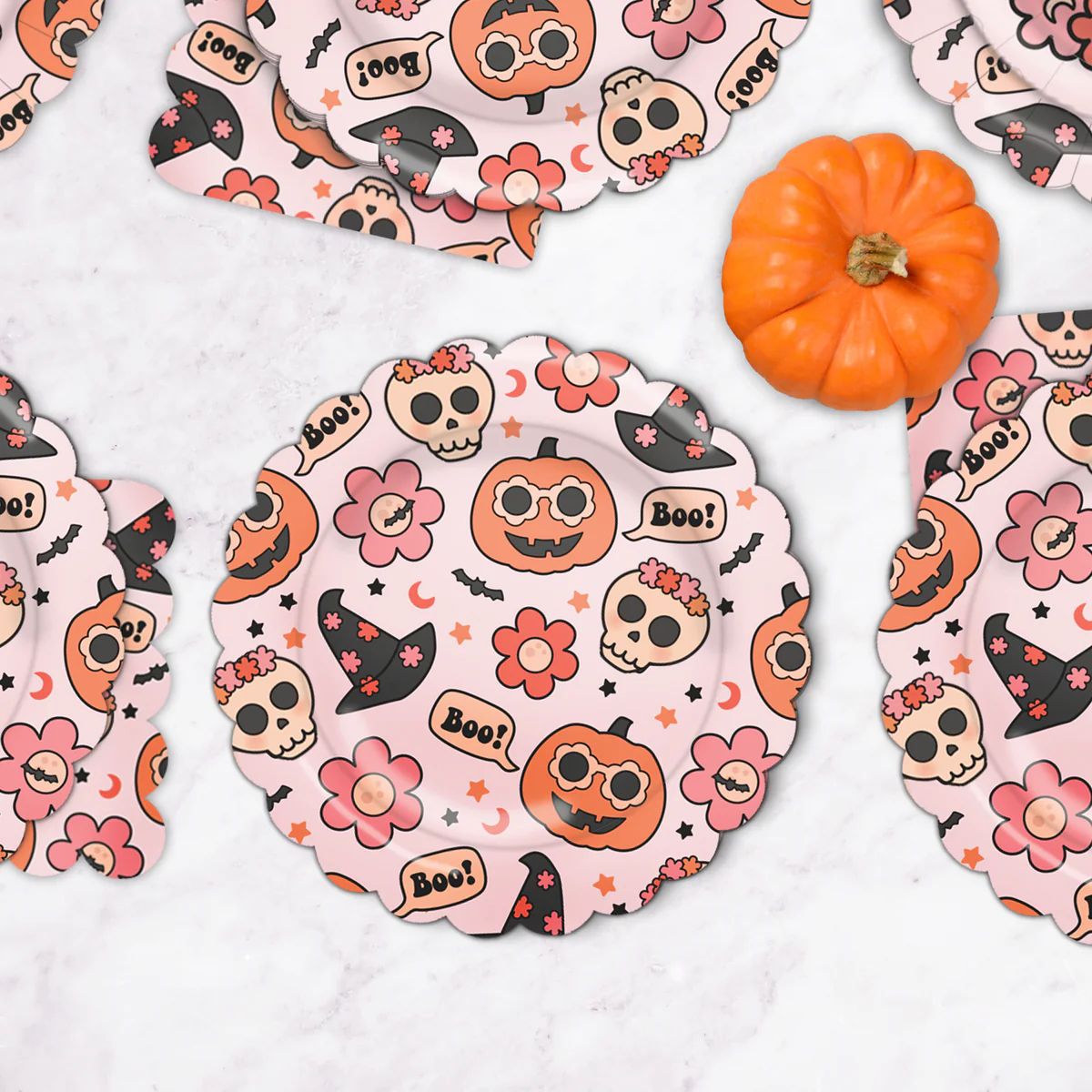 Groovy Halloween Icon Plates | Ellie and Piper