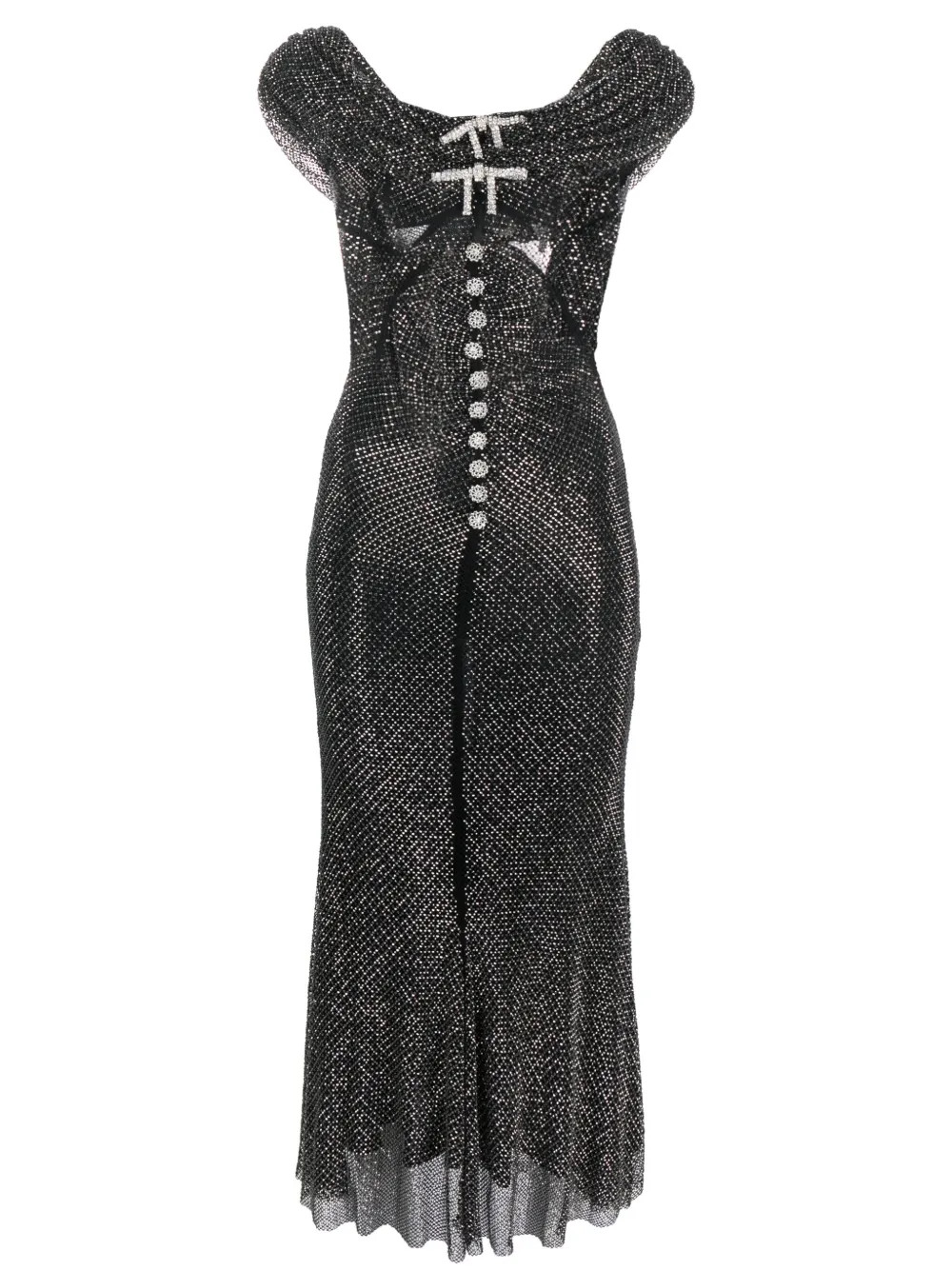 crystal-embellished off-shoulder maxi dress | Farfetch Global