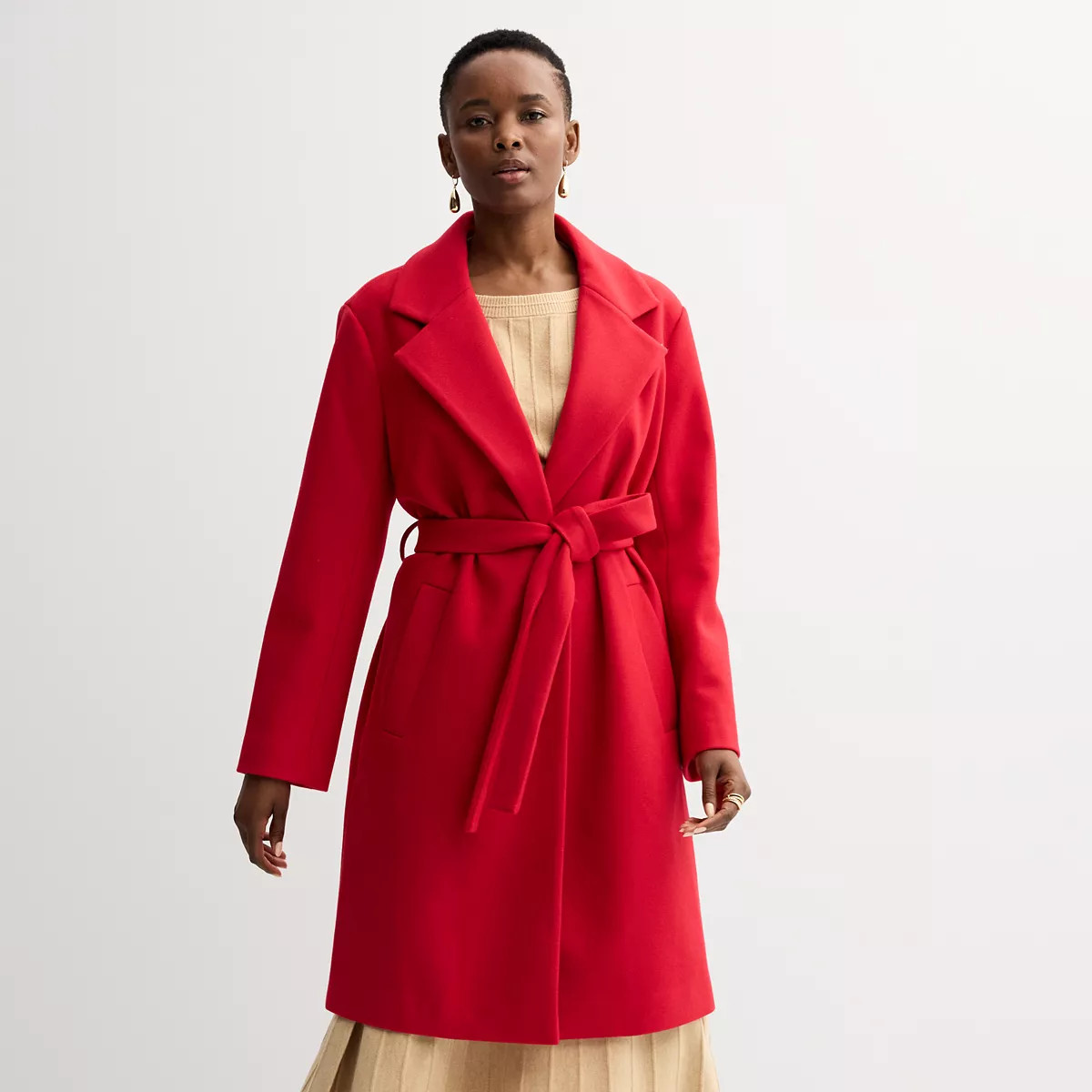 Women's Nine West Long Wrap Coat | Kohl's