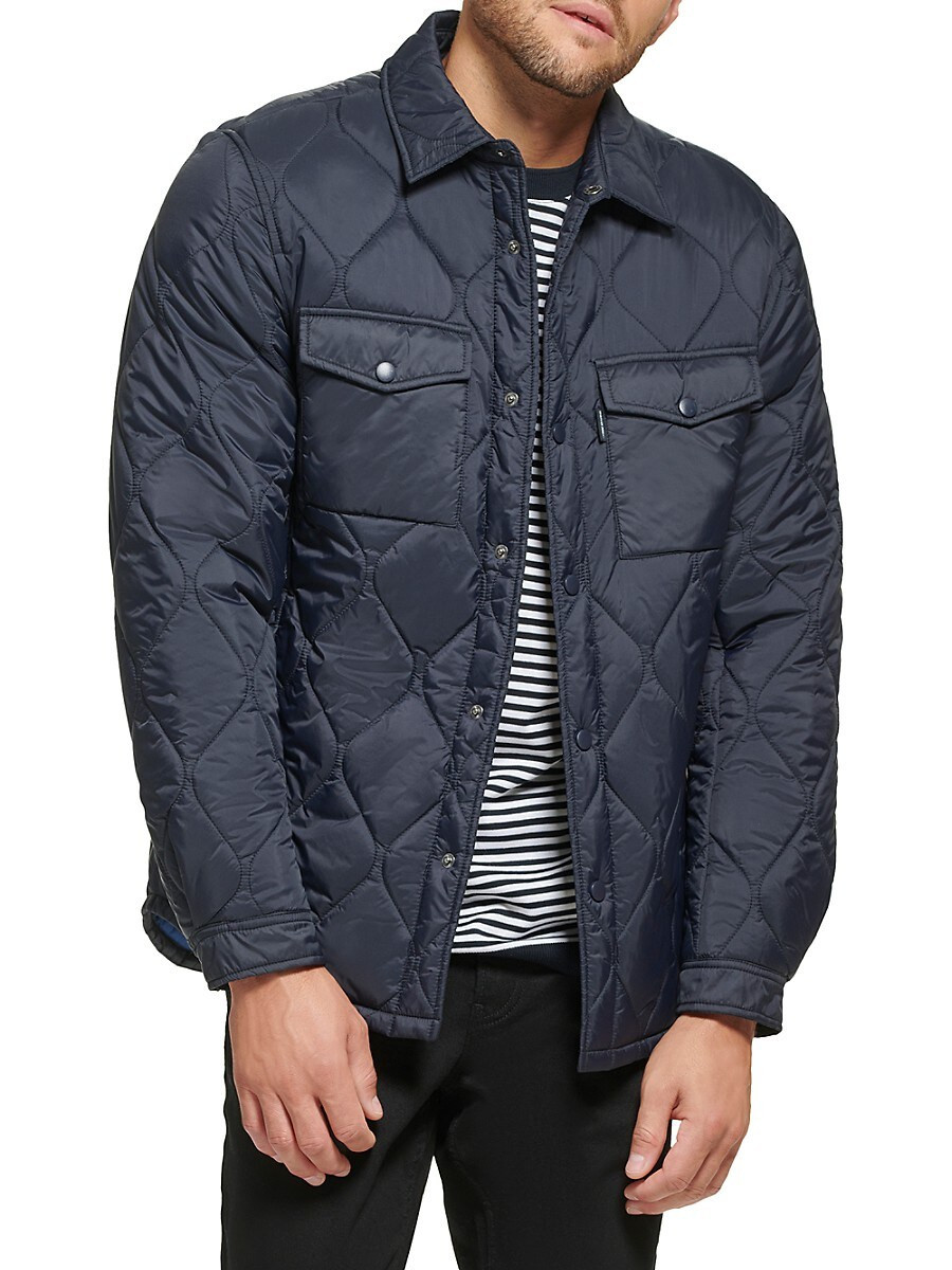 Calvin Klein Men's Quilted Shirt Jacket - Navy - Size XL | Saks Fifth Avenue OFF 5TH