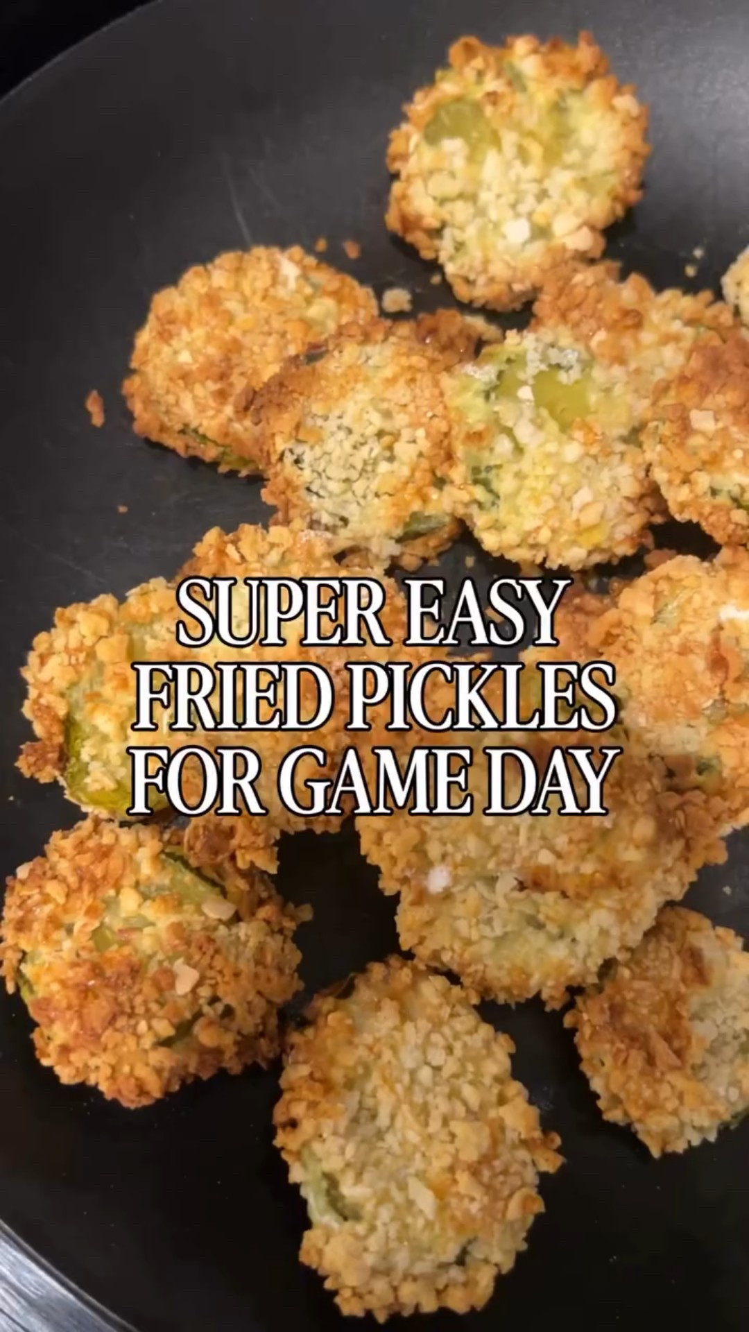 Such a simple snack for your Super Bowl party! 

All you need are pickles, eggs, flour, panko and an air fryer!