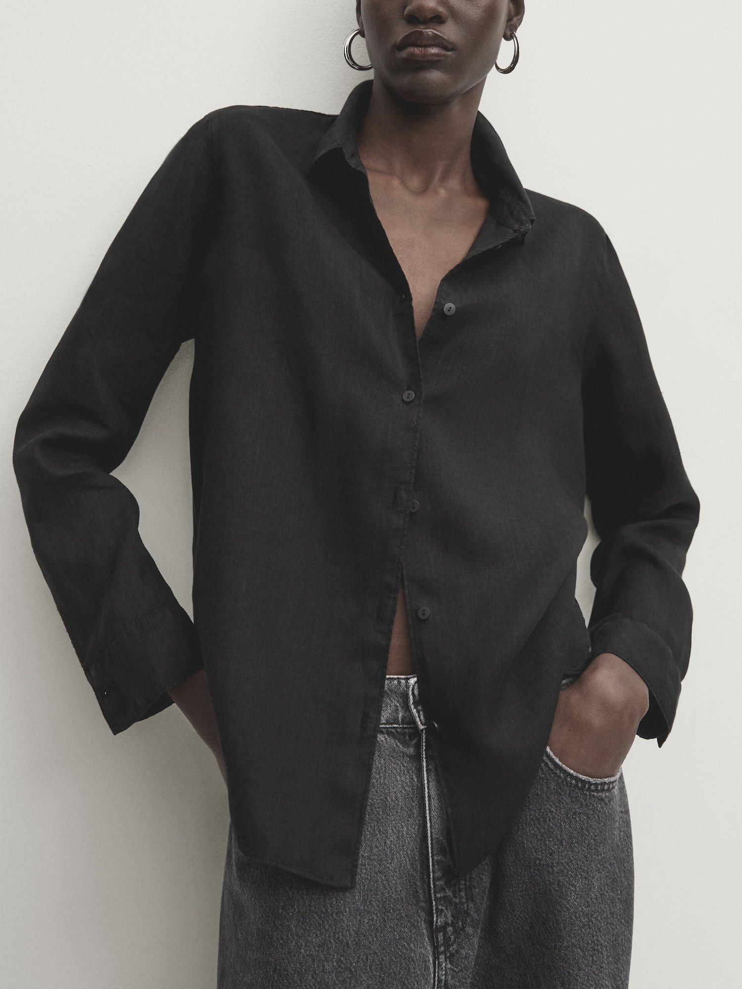 100% linen shirt | Massimo Dutti US