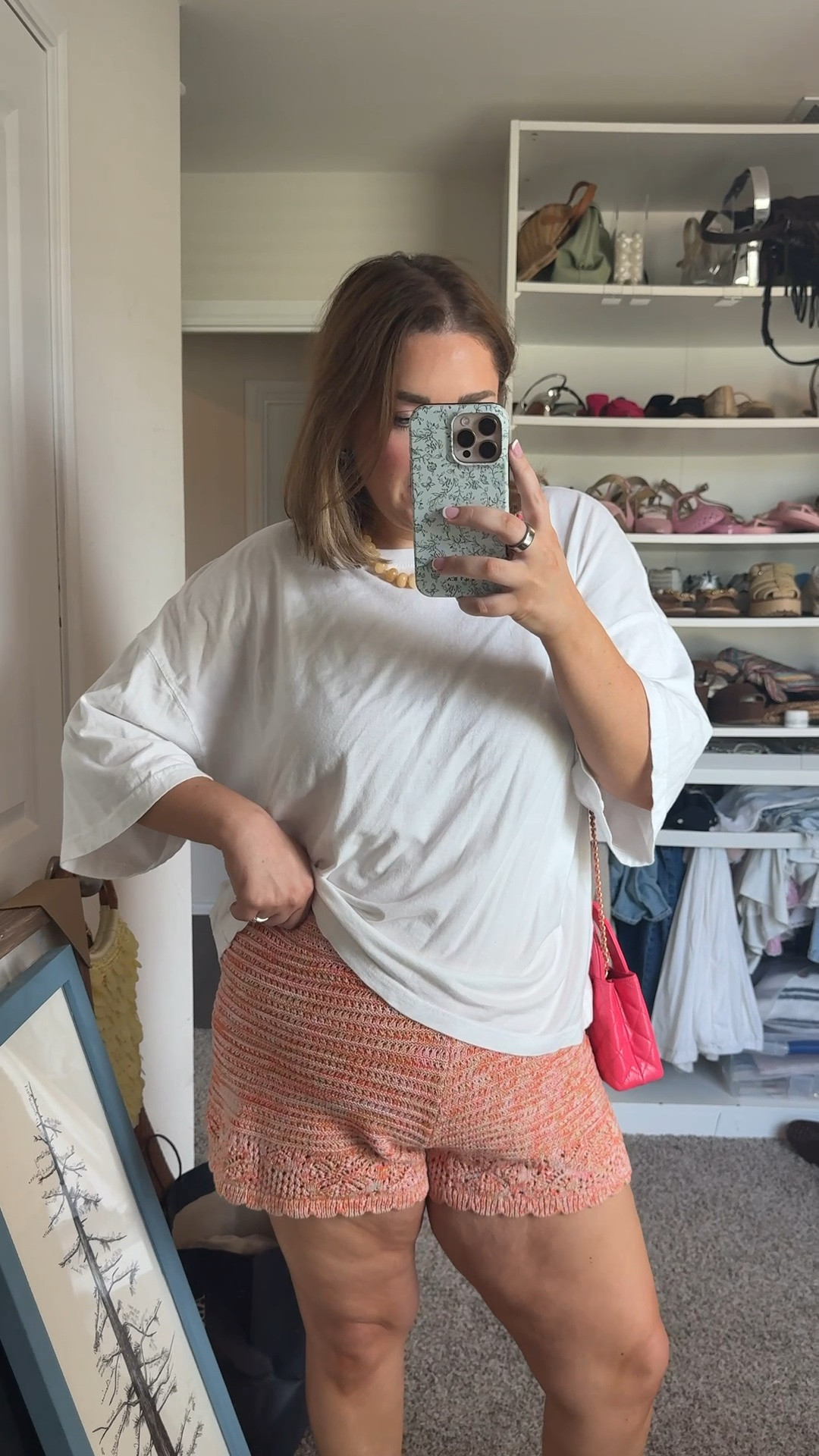 What I’m wearing today. Large in  tee and xl in shorts