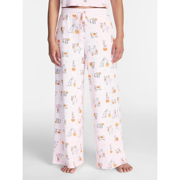 Halloween and Fall Women's Hacci Knit Sleep Pants from Way to Celebrate, 29.5" Inseam, Sizes XS-3... | Walmart (US)