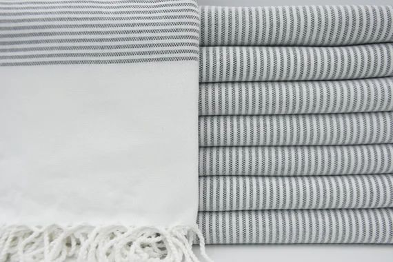 White and Black Towel,Striped Towel,Hammam Towel,Towel,Spa Towel,Beach Towel,Pool Towel,Turkish T... | Etsy (US)