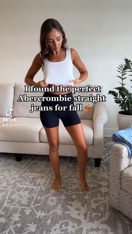 casual street style 
the perfect Abercrombie 90s high rise straight jeans - size 24/short 
Also linked 90s relaxed jeans, they are baggier at the bottom for more of a relaxed fit! 
#competition 

#LTKSeasonal #LTKsalealert #LTKU