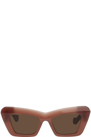Burgundy Cat-Eye Sunglasses | SSENSE