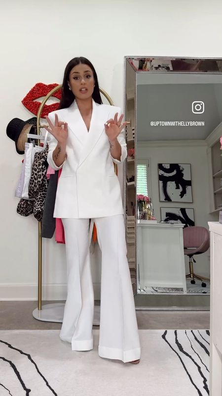 White suit // mango // Victoria Beckham // work outfit 

#LTKworkwear #LTKVideo #LTKstyletip