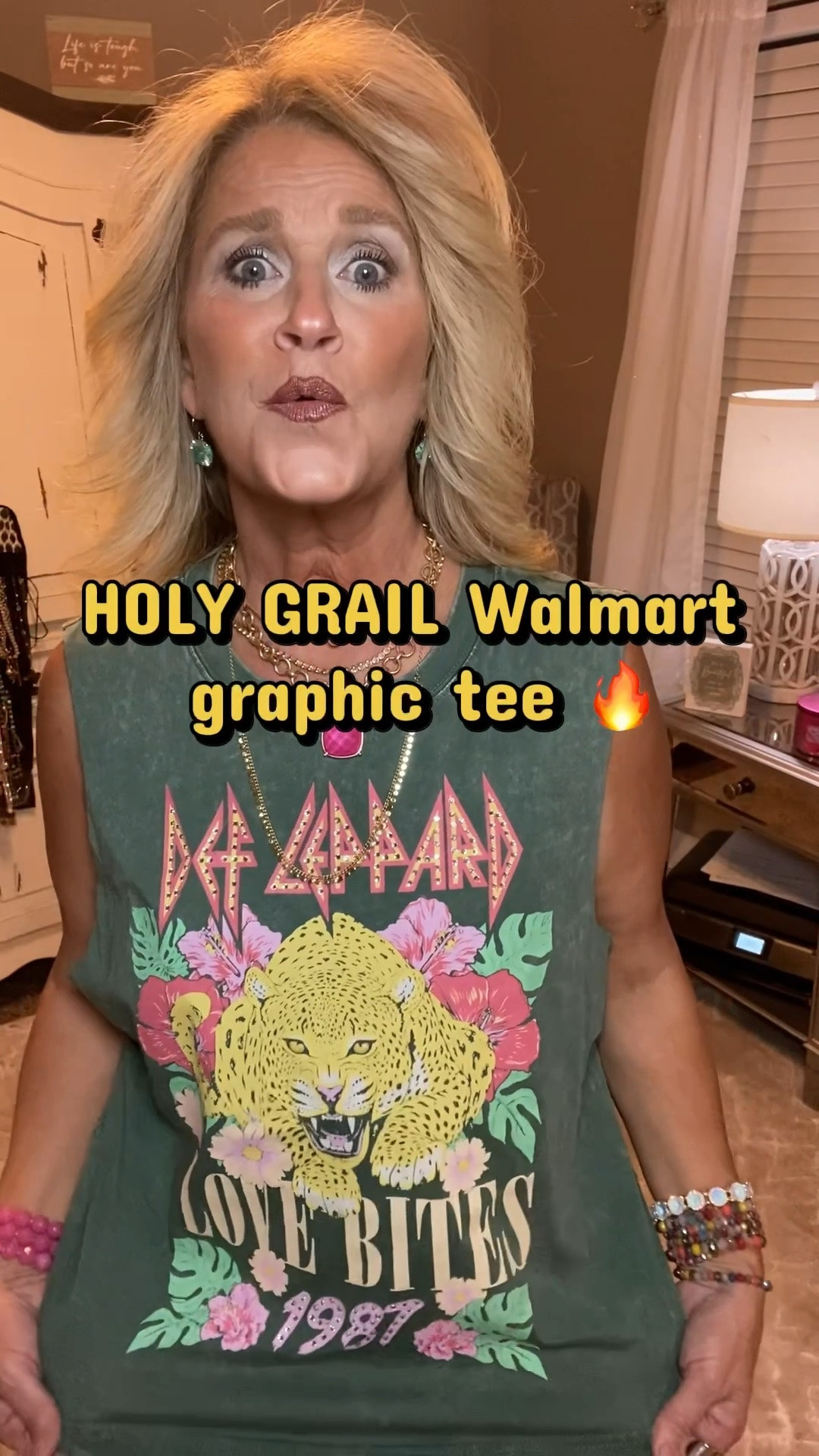 This Def Leppard graphic tee from Walmart is EVERYTHING 🔥👏

The vintage wash, oversized fit, colorful graphic, and rocker vibe make this one of my favorite Walmart fashion finds lately 😍 Styled with wide leg jeans and layered jewelry for an easy casual edgy outfit!

Everything is linked here in my LTK 🛍️
Follow me for daily Walmart finds, affordable fashion, and trendy outfit inspiration 🤍

#ltkstyle #walmartfashion #graphictee #defleppard #bandtee #affordablefashion #casualstyle #fashionover40 #walmartfinds #styleinspo

#LTKmomlife #LTKOver40 #LTKootd