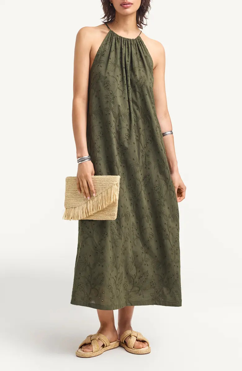 Vitamin A® Alora Embroidered Organic Cotton Cover-Up Maxi Dress | Nordstrom | Nordstrom