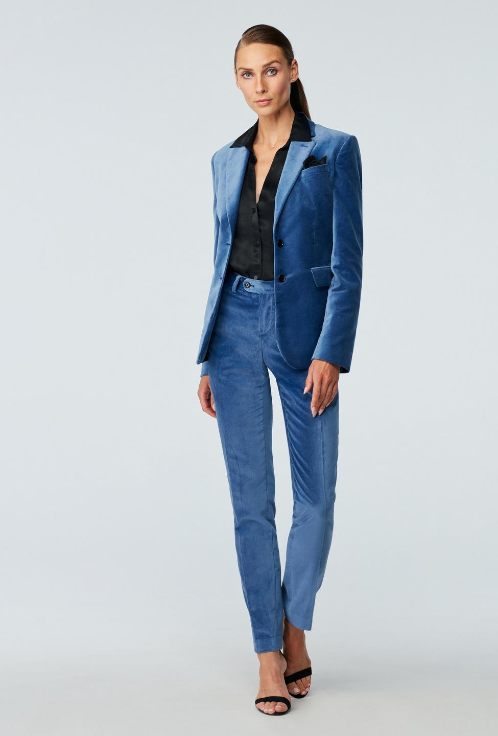 Harford Velvet Stone Blue Suit | Indochino