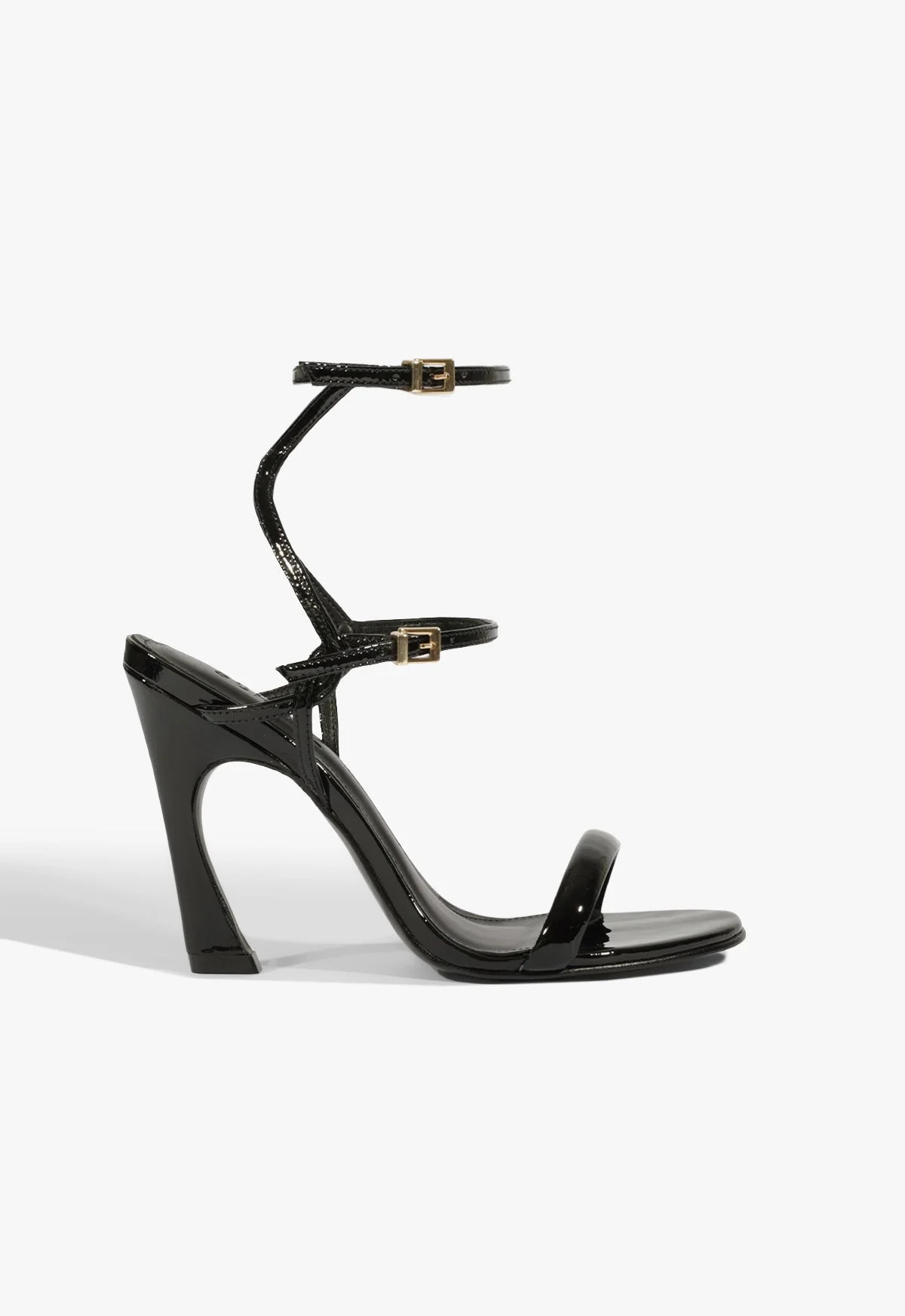 Carly Black High Sculptural Heel Sandal | Schutz (US)