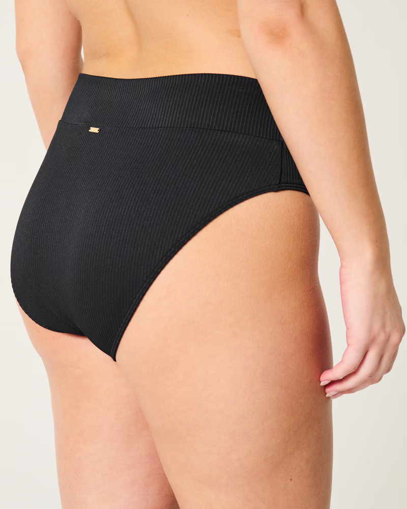 Ribbed High-Waist Bikini Bottom | Hollister (US)