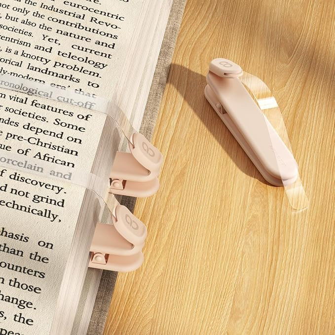 Lamicall Automatic Page-Turning Bookmark [3-Pack] - Hands-Free Transparent Book Marker for Hardco... | Amazon (US)