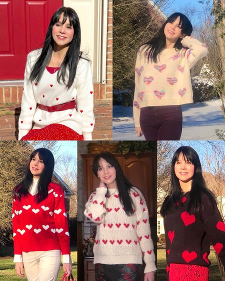 Who could resist making Valentine’s season fun and warm with a variety of pretty heart themed sweaters!

#LTKSeasonal #LTKMostLoved