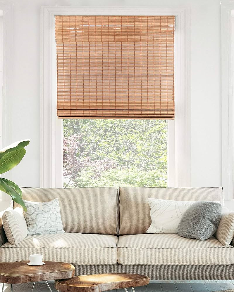 CHICOLOGY Bamboo Blinds , Bamboo Shades , Roman Shades for Windows , Roman Window Shades , Window... | Amazon (US)