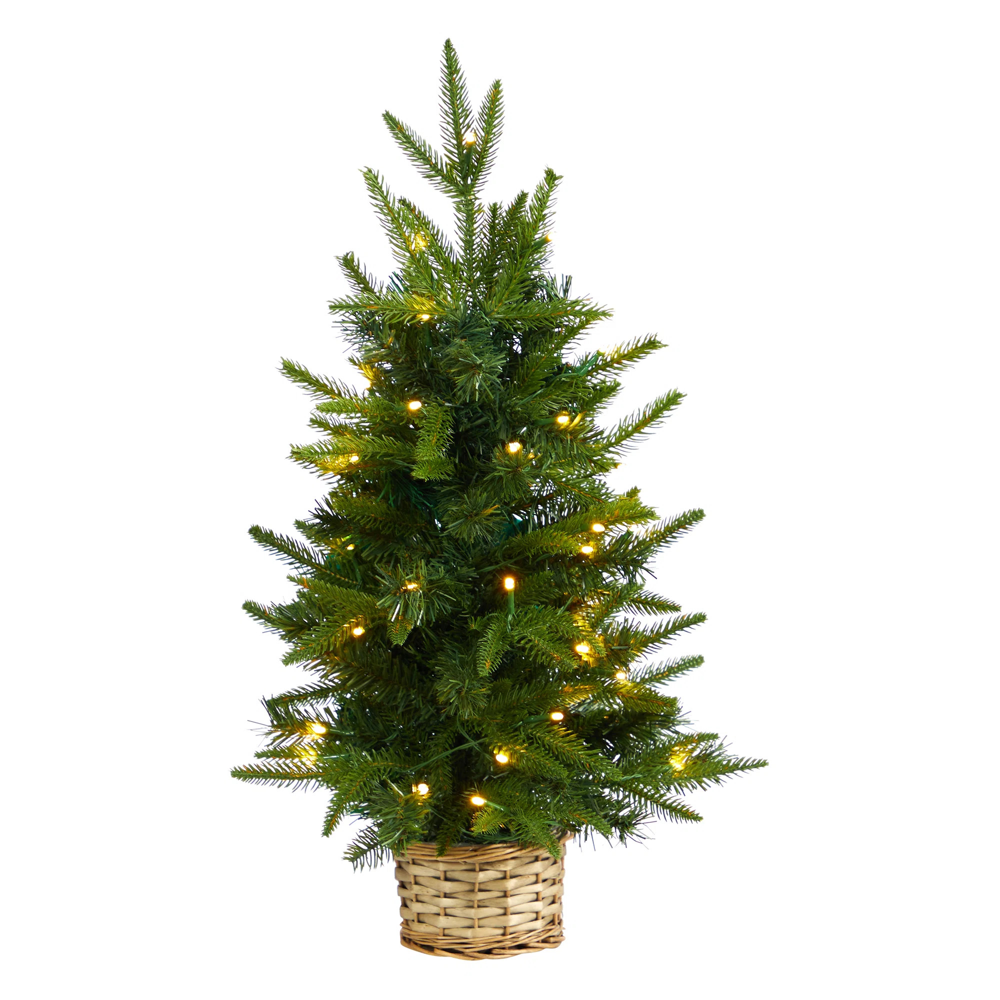 Artificial Christmas Tree with 35 Clear LED Lights | Wayfair North America