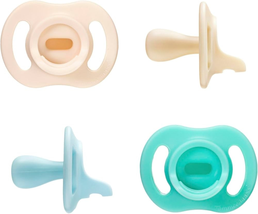 Tommee Tippee Ultra-Light StayPut Pacifier, One-Piece Silicone Design, 0-6m, 4 Pack | Amazon (US)