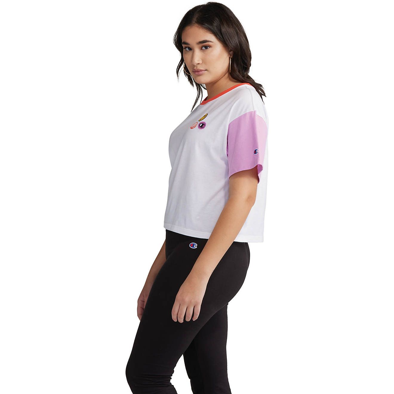 Champion Women's Cropped Colorblock Left Chest Logo T-shirt | Academy Sports + Outdoors