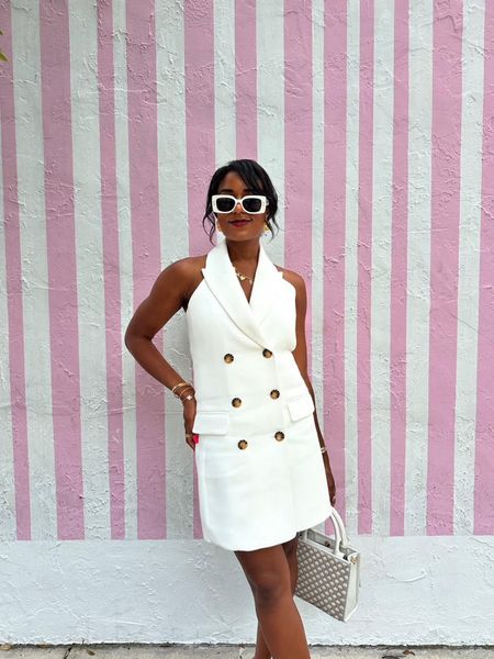 Blazer dress, all white look, women style, Veronica Beard, all white summer outfit

#LTKStyleTip #LTKSeasonal