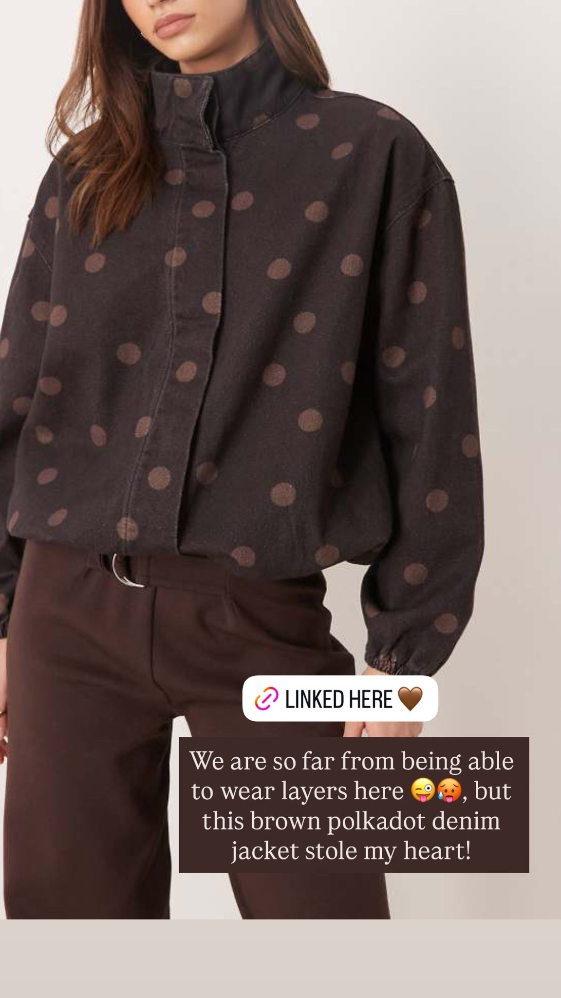 The cutest jacket ever! Love this for fall!!! 🤎🫶🏻✨

Chocolate, brown polkadot denim jacket 🤎￼

#LTKootd #LTKSaleAlert #LTKOver40