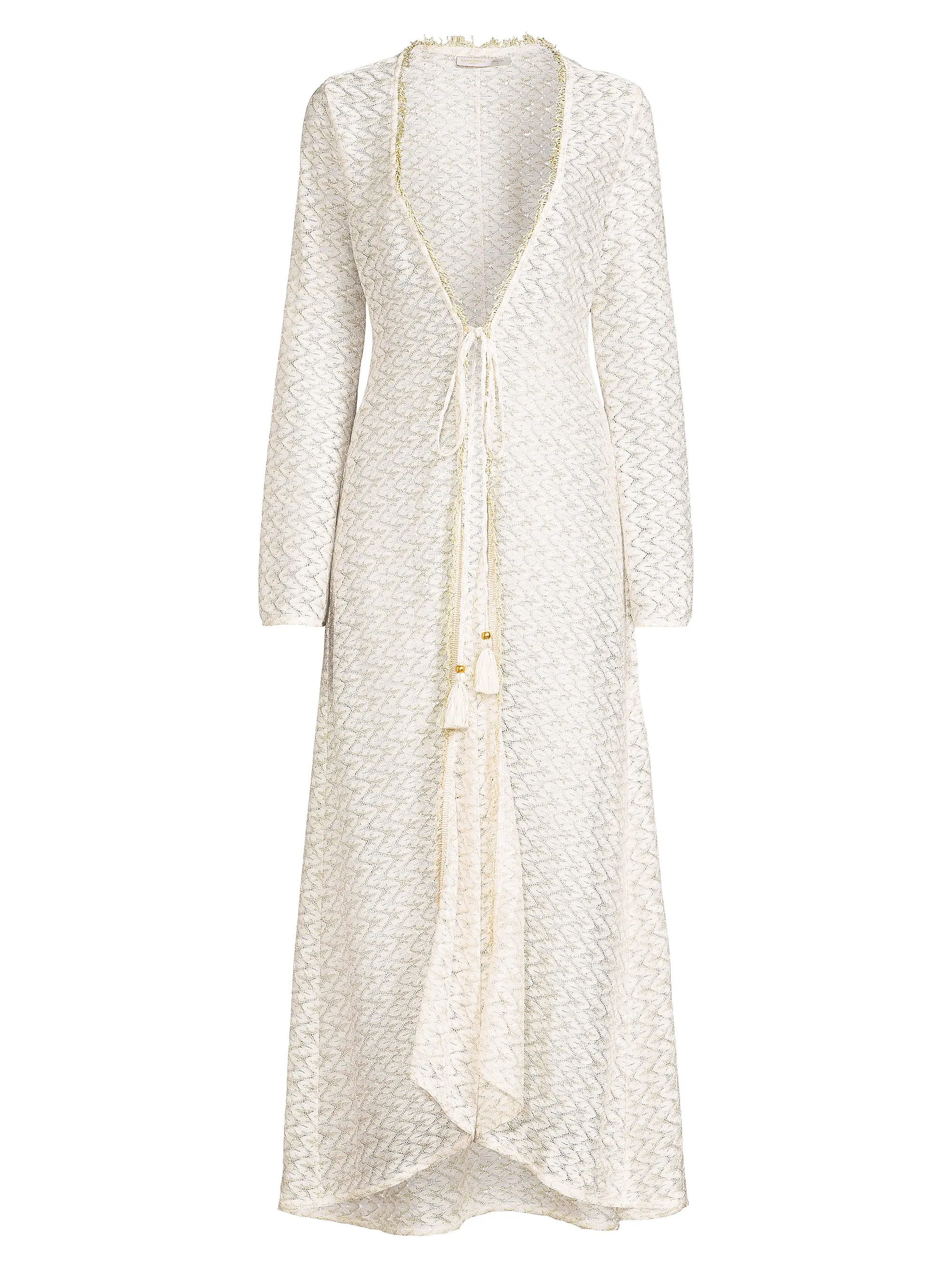 Fatima Metallic Chevron Caftan | Saks Fifth Avenue