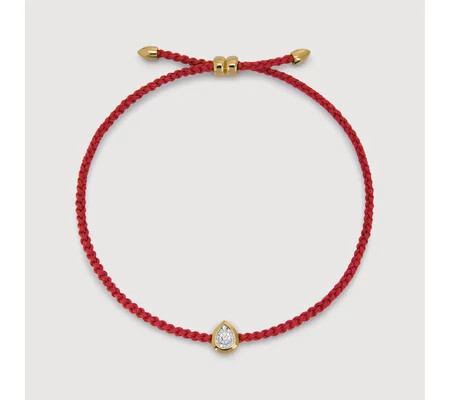 Pear Diamond Cord Bracelet | Monica Vinader | Monica Vinader (US)