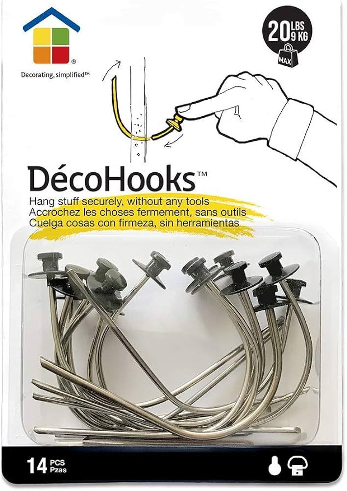 Under the Roof Decorating 100155 Picture Hangers, Small Head, Black, 14 Piece | Amazon (US)