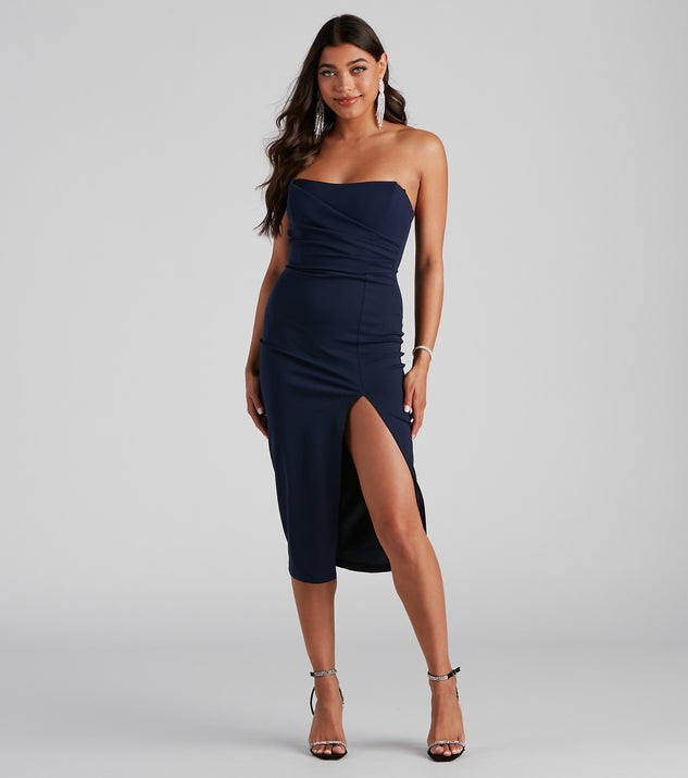 Zadie Formal High-Slit Midi Dress | Windsor Stores