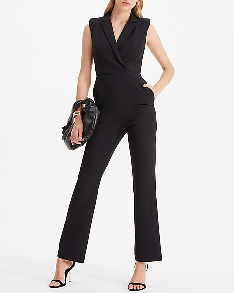 Sleeveless Blazer Jumpsuit | Express