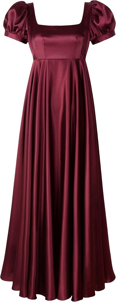 Regency Dresses for Women Bridgerton Dress Jane Austen Ball Gown Empire Waist | Amazon (US)