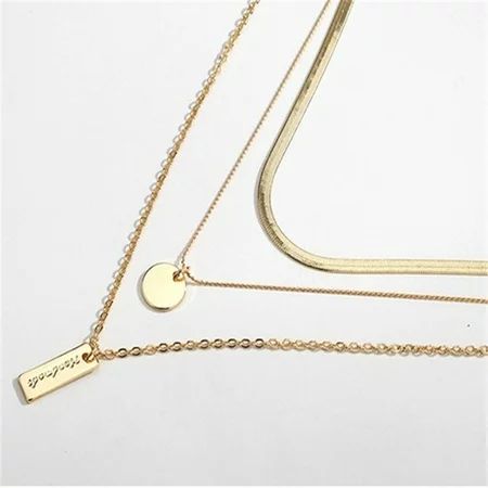 Dainty Choker Pendant Gold Layered Necklace Long Chain Multilayer Necklace Set Jewelry for Women Lad | Walmart (US)