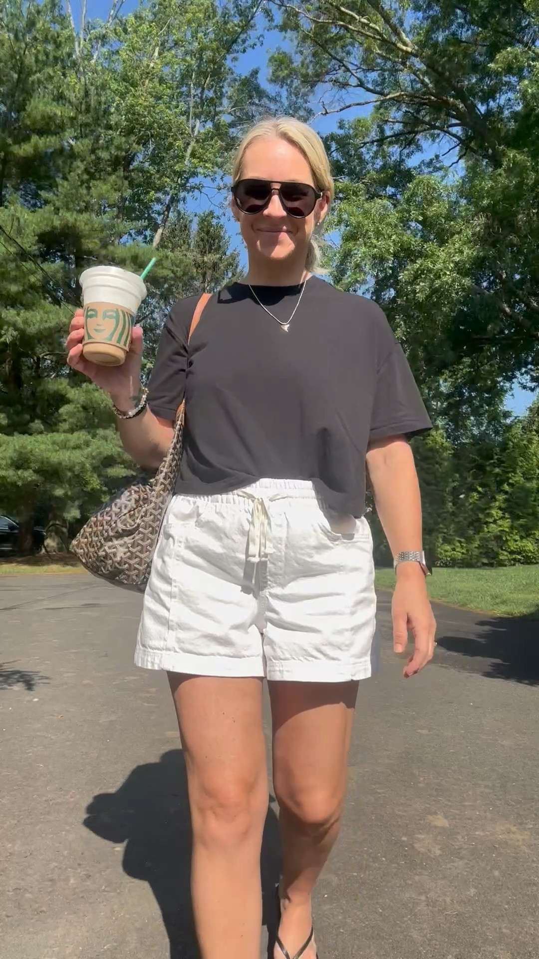 Outfit no. 1 of the day!! 
Medium everything. Have the shirt in 4 colors!! 
Shark tooth necklace has a discount code and is on my blog: emmagraceblog.com
It’s James Michelle  

#LTKFindsUnder50 #LTKStyleTip #LTKMidsize