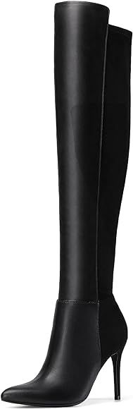 DREAM PAIRS Women's Over The Knee Thigh High Boots Long Stretch Pointed Toe Stiletto High Heels F... | Amazon (US)