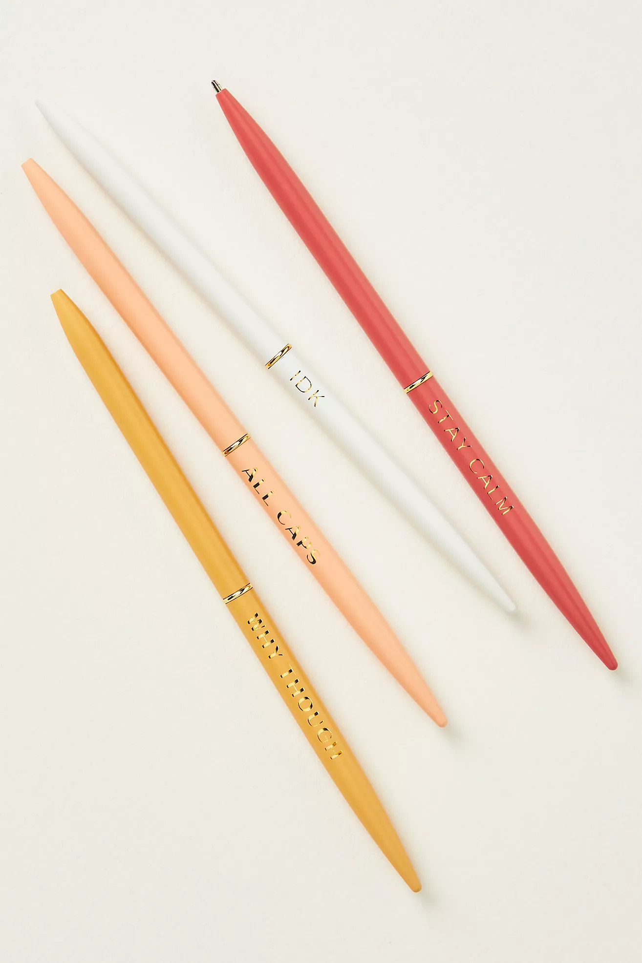 Slim Metal Twisty Pens, Set of 4 | Anthropologie (US)