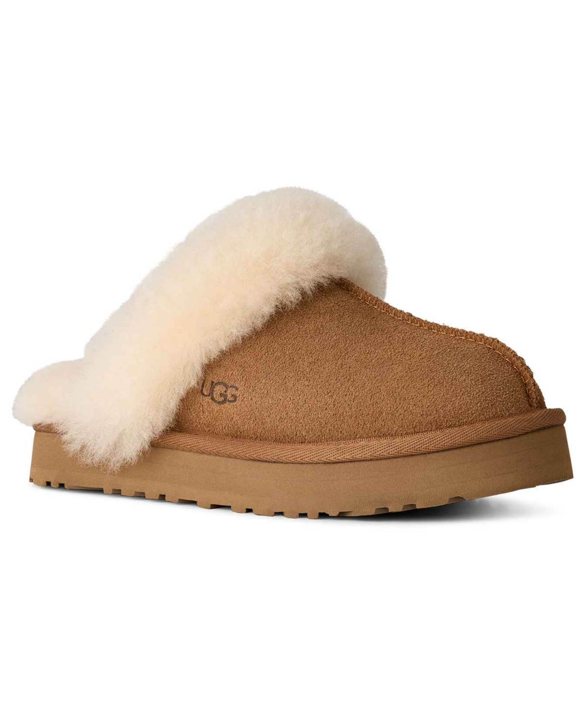 Ugg Baby Girls Round Toe Disquette Slippers - Chestnut | Macy's