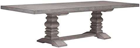 BOWERY HILL Extendable Pedestal Dining Table in Gray | Amazon (US)