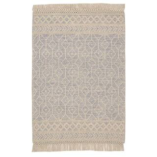 Winchester Beige/Blue 8 ft. x 10 ft. Wool Area Rug | The Home Depot