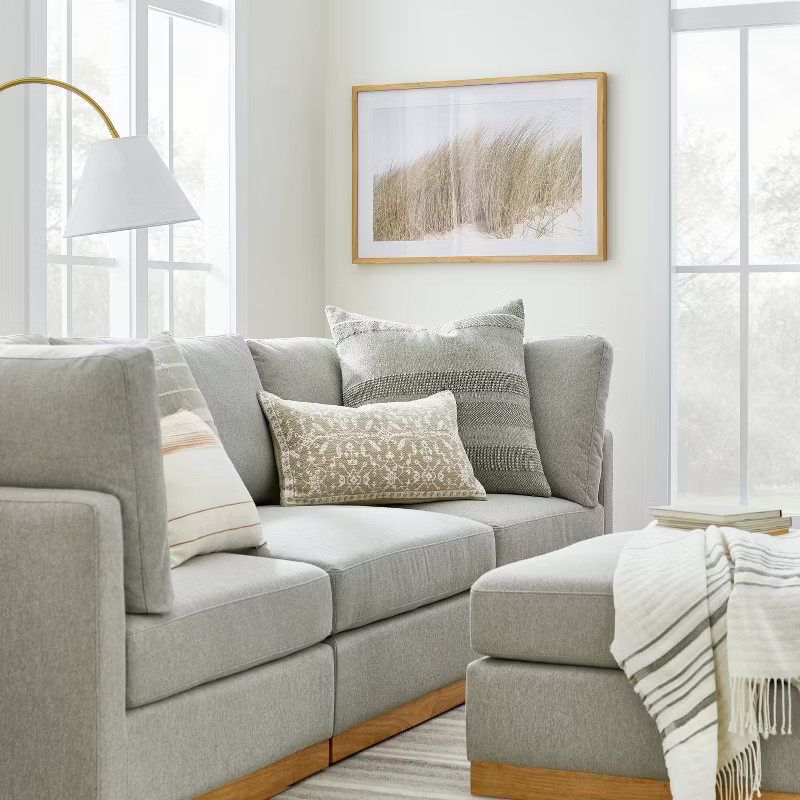 Oversized Cotton Woven Striped Square Throw Pillow - Threshold™ designed with Studio McGee | Target