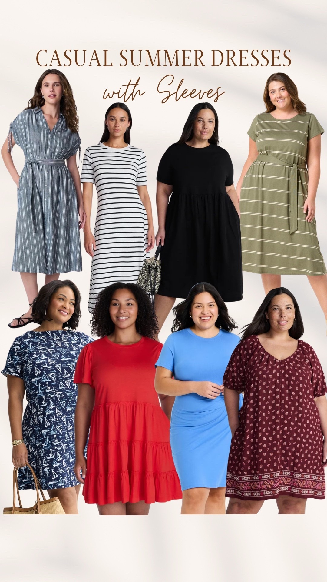 Highly requested rounded up of casual summer dresses for women that have some sort of sleeve to them

#LTKPlusSize #LTKSaleAlert #LTKootd