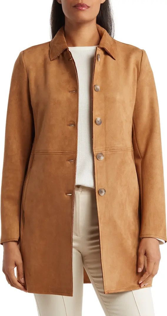 T Tahari Faux Suede Car Coat | Nordstromrack | Nordstrom Rack