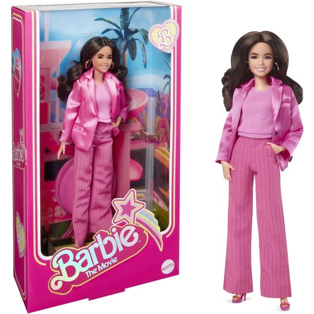 Barbie The Movie Collectible Gloria Doll Wearing Pink Power Pantsuit | Walmart (US)