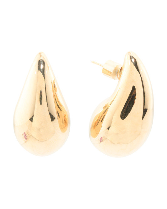 Made In Italy 14kt Gold Bold Teardrop Earrings | TJ Maxx