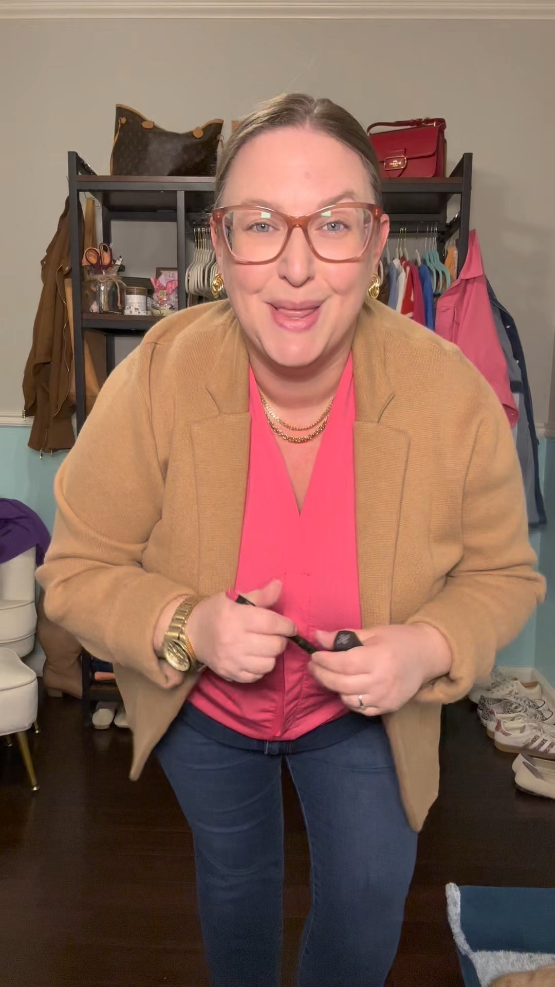 My top is from the brand Grace Karin on Amazon but it’s OOS. 

Blazer is true to size or you can size down. 

Jeans are old and I’m wearing true size 18p  

#LTKootd #LTKPlusSize #LTKPetite