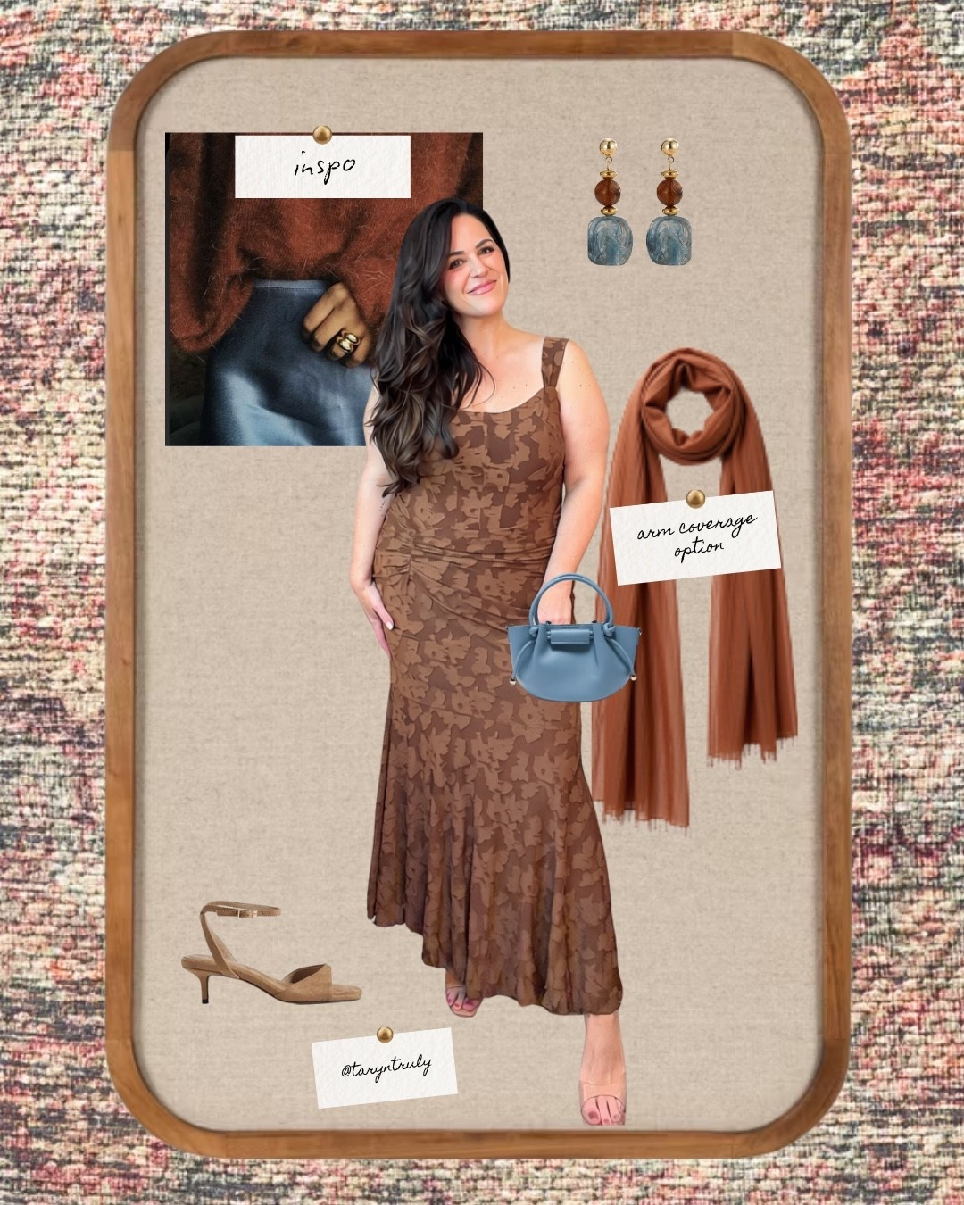wearing a xl in this stretchy midsize  wedding guest dress with ruching detail on the midsection in love with this brown it runs tts i am a size 14 36dd and 5’6 tall . semi formal dress, formal dress.

#LTKOver40 #LTKMidsize #LTKWedding