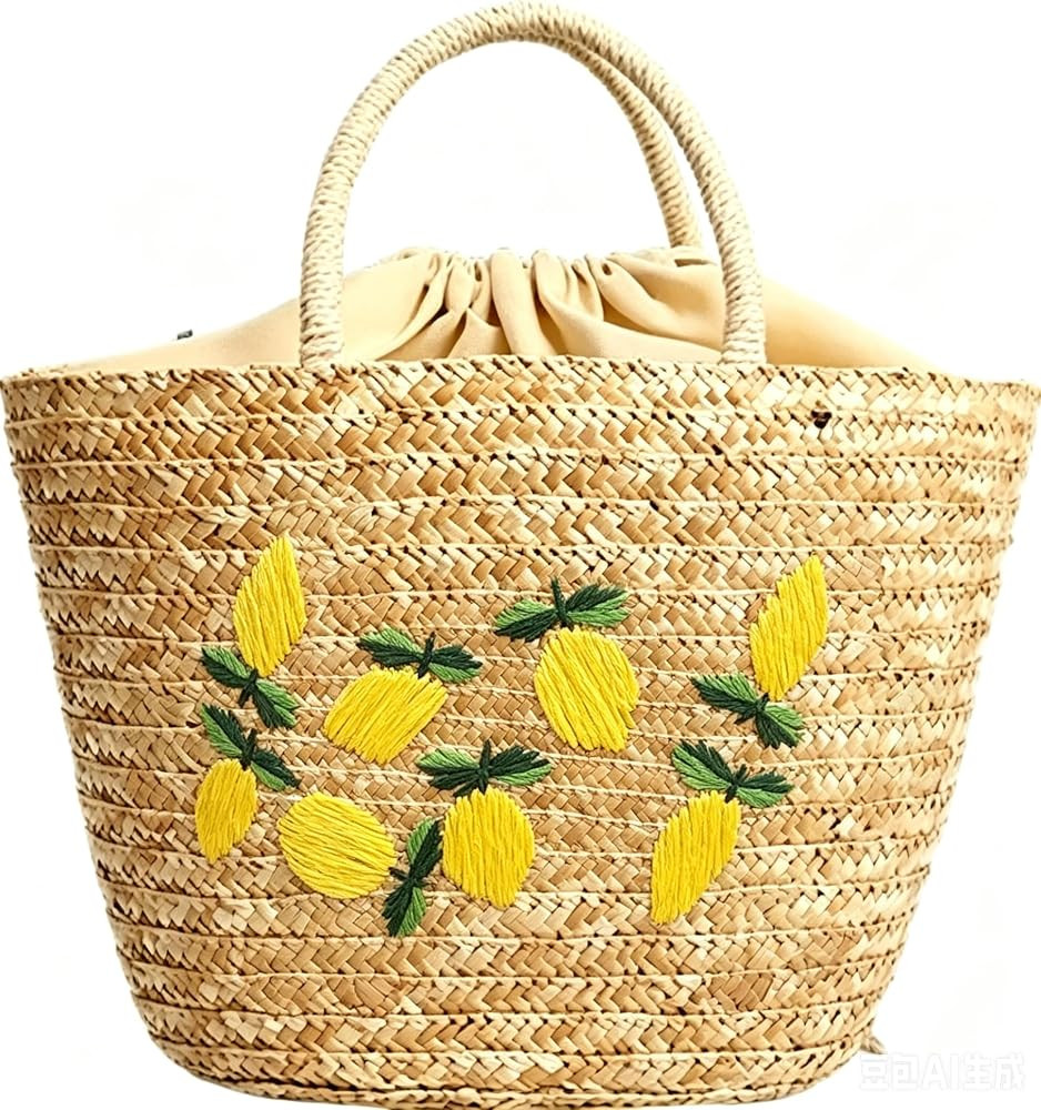 Woven Rattan Bag \u2013 Large Summer Straw Tote Bag for Beach & Vacation | Amazon (US)