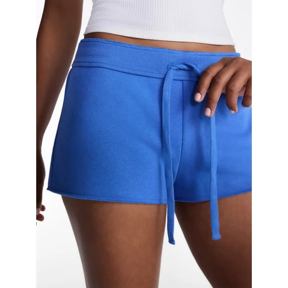 No Boundaries Ribbed Waistband Fleece Shorts, 2" Inseam, Women’s XXS-XXL | Walmart (US)