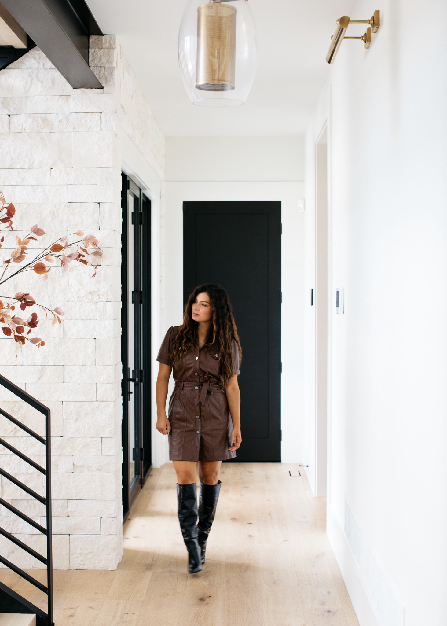 The perfect fall dress. I love the tied belt detail on the waist and the faux leather is such good quality. Linking similar boot options.

#LTKSeasonal #LTKStyleTip #LTKHome